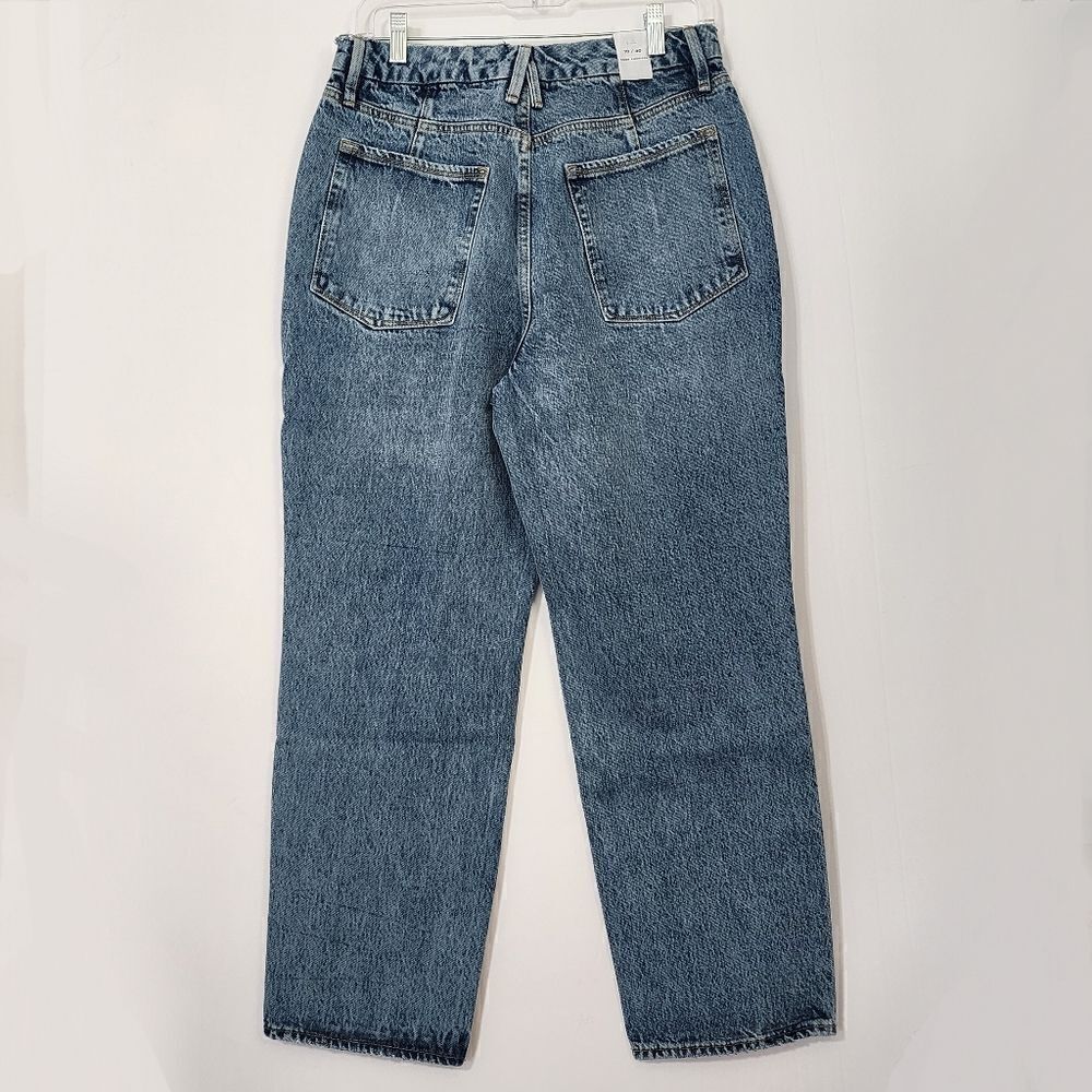 Good American 6, 10, 14, 18 Good 90s Duster High Rise Straight Leg Jeans Blue950 - Picture 11 of 16